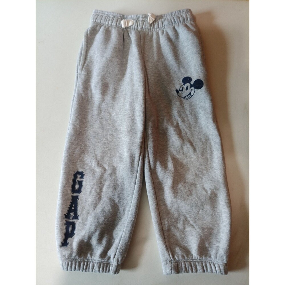 Gap x Disney Mickey Mouse Sweatpants Gray Joggers Elastic Waist Drawstring XS